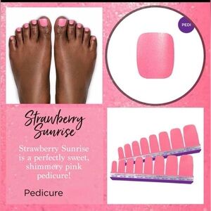 Color Street Pedicure Strawberry Sunrise Brand New